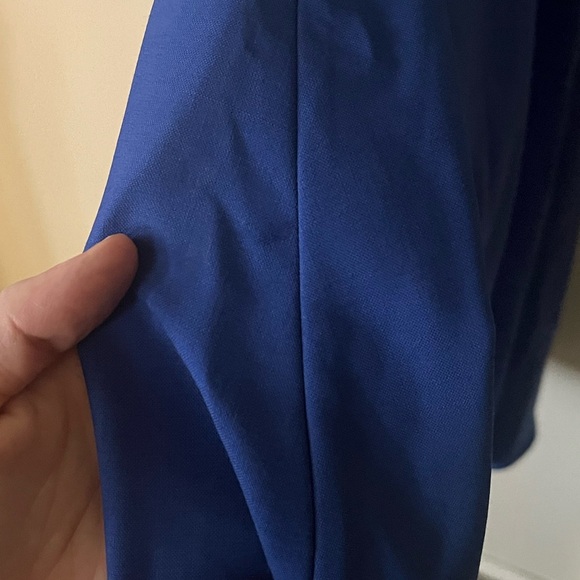 COS Wool Crepe Wrap in Cobalt Blue Midi Dress Women's Size 6 - Picture 14 of 15